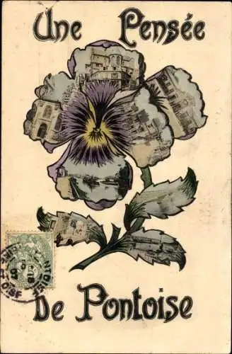 Ak Pontoise Val d'Oise, Teilansichten