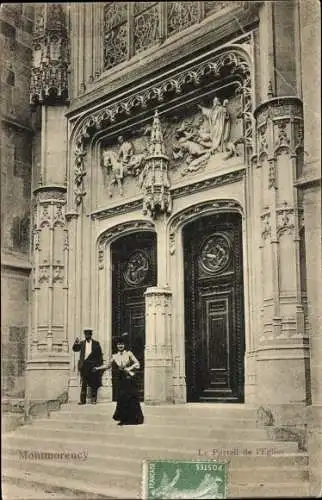 Ak Montmorency Val d'Oise, Kirche, Tor
