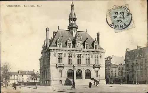 Ak Vincennes Val de Marne, Das Rathaus