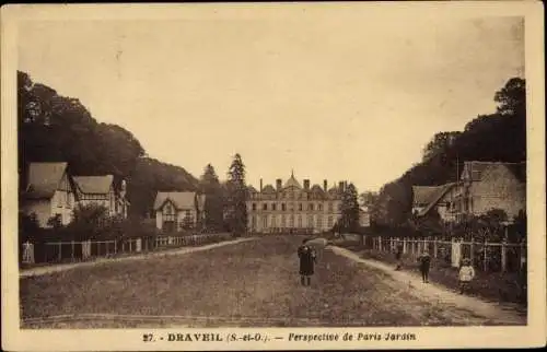 Ak Draveil Essonne, Perspective de Paris Jardin