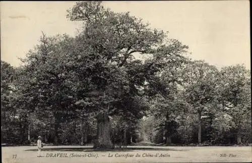 Ak Draveil Essonne, Le Carrefour du Chene-d'Antin