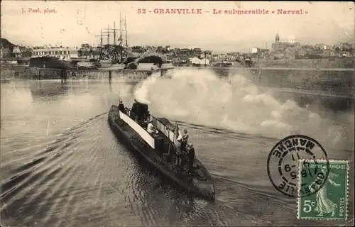 Ak Granville Manche, Das Narval-Tauchboot