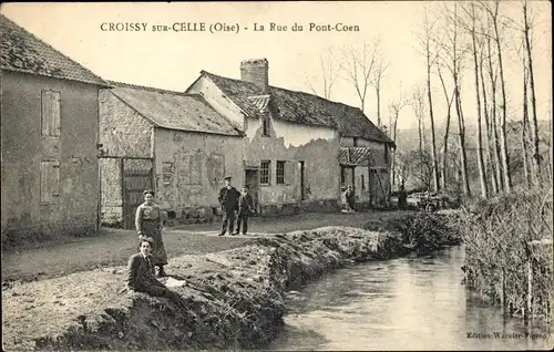 Ak Croissy in der Celle Oise, Rue du Pont Coen