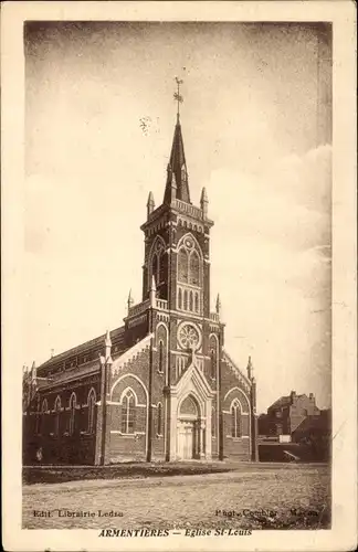 Ak Armentières Nord, St-Louis-Kirche