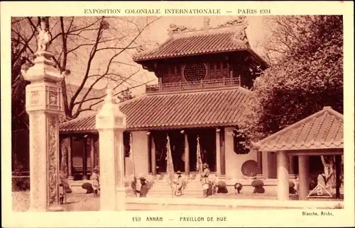 Ak Paris, Internationale Kolonialausstellung 1931, Annam-Pavillon