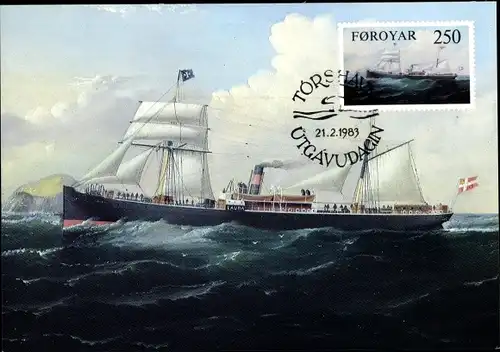 Maximum Ak Føroyar Föroyar Färöer Dänemark, Dampfschiff