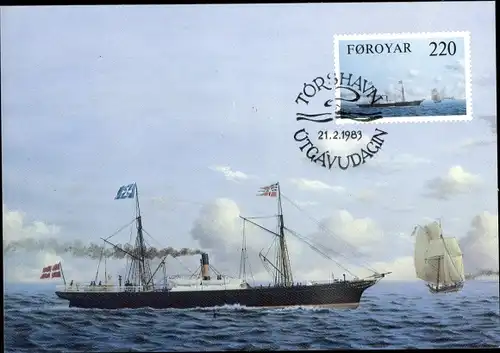 Maximum Ak Føroyar Föroyar Färöer Dänemark, Dampfschiff