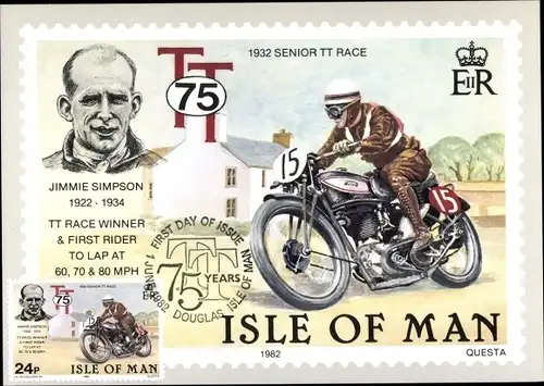 Maximum Ak Isle of Man, 75. Jahrestag der Isle of Man TT-Motorradrennen 1982