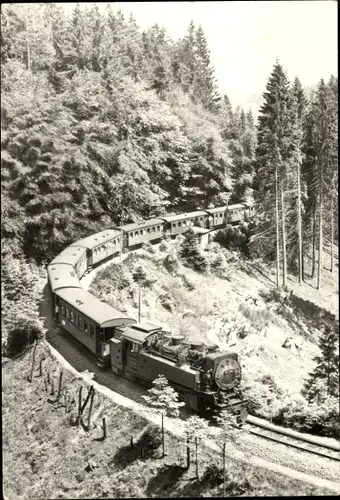 Ak Deutsche Eisenbahn, Dampflok, Harzquerbahn
