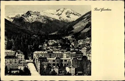 Ak Bad Gastein Badgastein in Salzburg, Ortsansicht, Berge