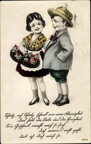 Ak Schatz, schenk mir eine Kleinigkeit, Liebespaar