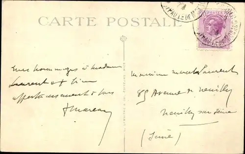 Ak Monaco, Der Fürstenpalast, das Gedenkdenkmal von Fürst Albert I