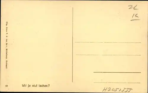 Ak Wil je niet lachen, Mädchen in Tracht