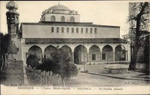 Ak Saloniki Thessaloniki Griechenland, Die Kirche der Heiligen Sophia