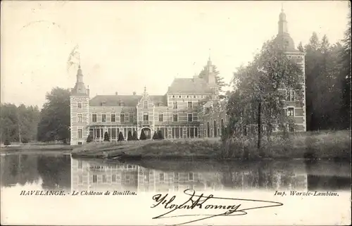 Ak Havelange Wallonien Namur Belgien, Le Chateau de Bouillon