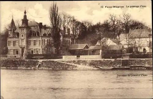 Ak Wépion sur Meuse Namur Wallonien, Fooz, Der Wasserdurchgang