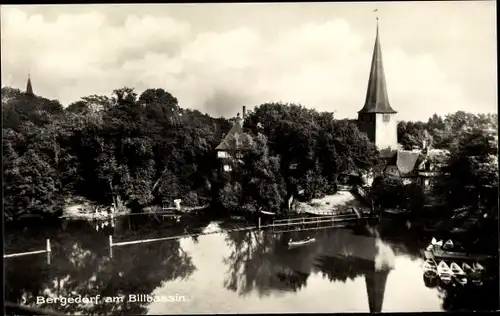 Ak Hamburg Bergedorf, Billbassin, Kirchturm