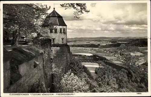 Ak Königstein an der Elbe Sächsische Schweiz, Festung Königstein, Friedrichsburg