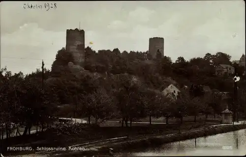 Ak Kohren Sahlis Frohburg Sachsen, Schlossruine