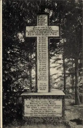 Ak Arenberg Koblenz am Rhein, Kirchhofskreuz