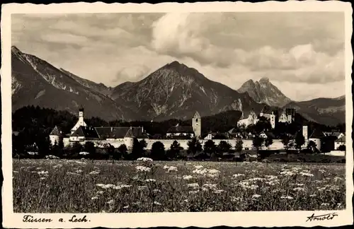 Ak Füssen im Ostallgäu, Panorama