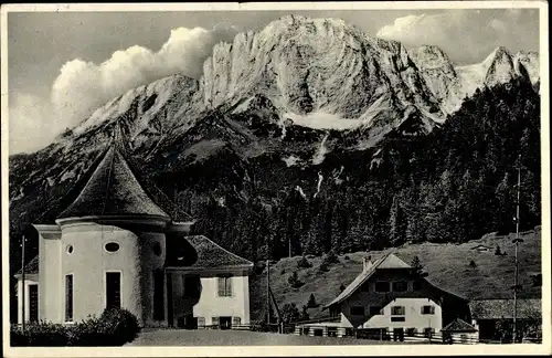 Ak Ettenberg Marktschellenberg in Oberbayern, Wallfahrtskirche, Berge