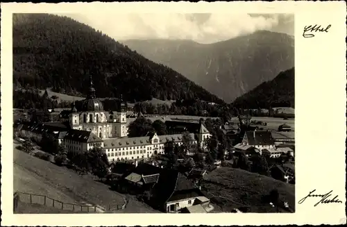 Ak Ettal Oberbayern, Kloster, Benediktinerabtei Ettal