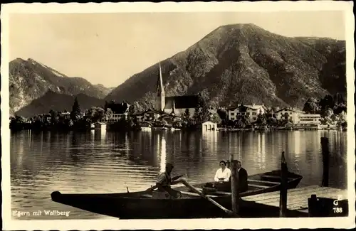 Ak Rottach Egern in Oberbayern, Wallberg, Boot