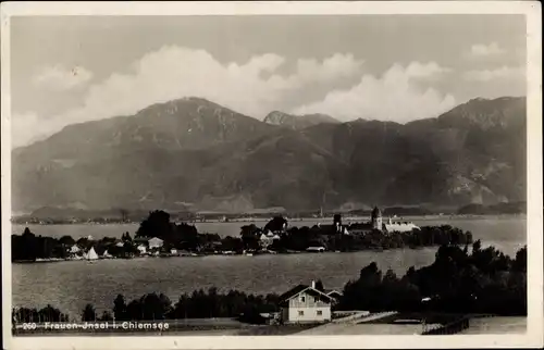 Ak Frauenchiemsee Fraueninsel Chiemsee Oberbayern, Panorama