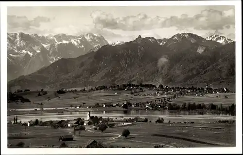 Ak Murnau am Staffelsee, Riegsee, Wetterstein