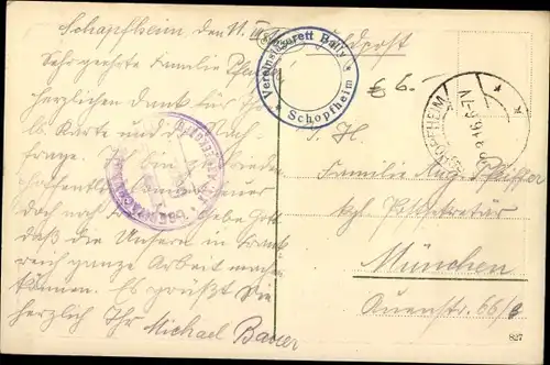 Ak Schopfheim in Baden, Blick von Wiechs