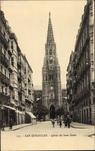 Ak Donostia San Sebastian Baskenland, Kirche des Guten Hirten