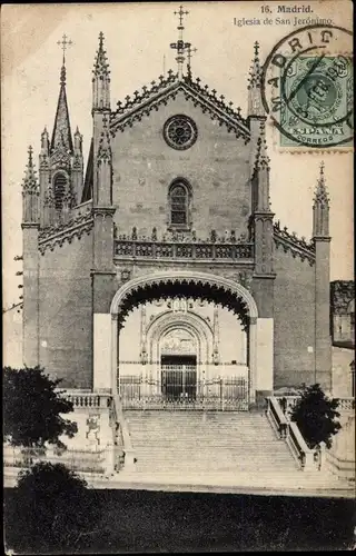 Ak Madrid, Spanien, Kirche San Jeronimo