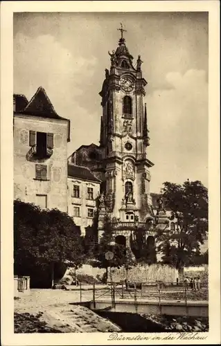 Ak Dürnstein an der Donau Wachau Niederösterreich, Turm, Stifts- und Pfarrkirche