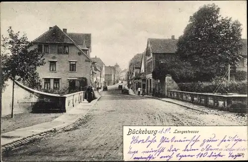 Ak Bückeburg im Kreis Schaumburg, Lange Straße