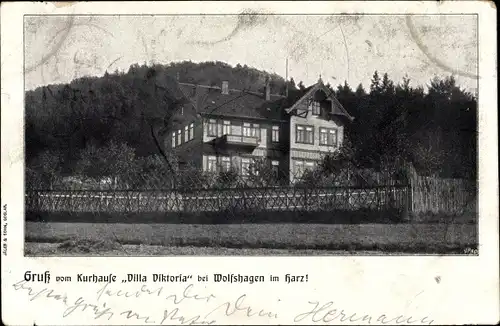 Ak Wolfshagen Langelsheim am Harz, Kurhaus Villa Viktoria