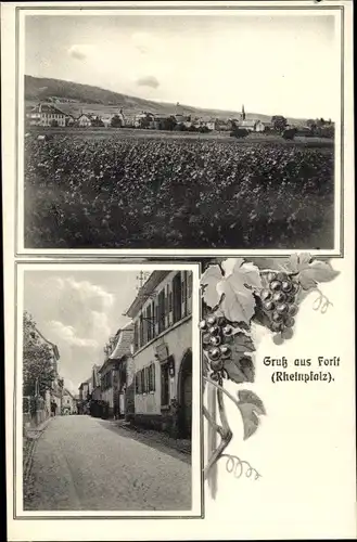 Ak Forst an der Weinstraße Pfalz, Panorama, Straßenpartie