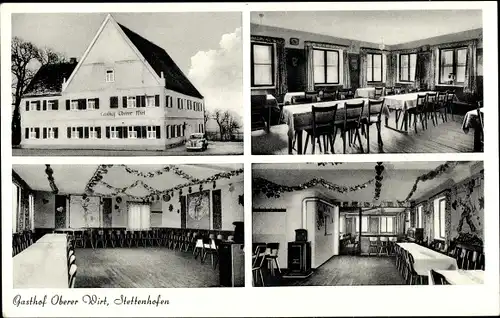 Ak Stettenhofen Langweid am Lech, Gasthof Oberer Wirt