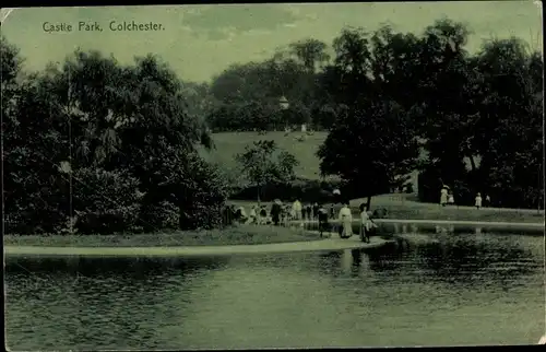 Ak Colchester England, Schlosspark