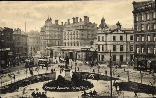 Ak Bradford West Yorkshire England, Forster Square