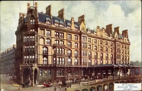 Ak Glasgow Schottland, St Enoch Station Hotel