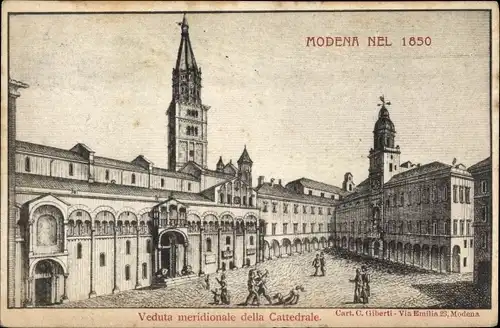 Künstler Ak Modena Emilia-Romagna, Kathedrale, 1850