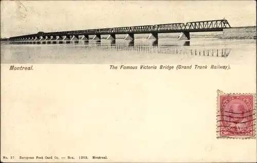 Ak Montreal Quebec Kanada, Victoria Bridge