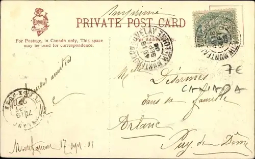 Ak Québec Kanada, Wasserfall