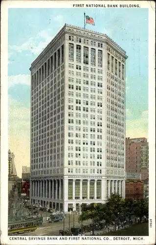 Ak Detroit Michigan USA, Central Savings Ban und First National Bank Co.