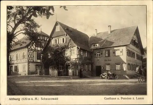 Ak Altburg Calw im Schwarzwald, Gasthaus Pension zum Lamm