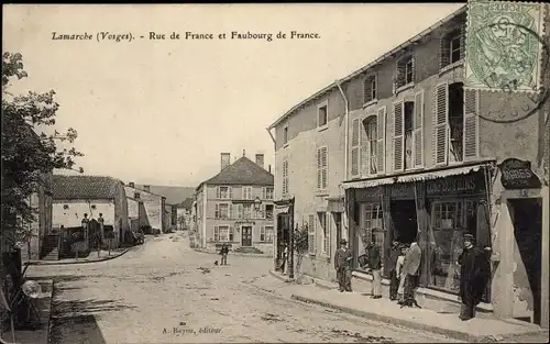 Ak Lamarche Lothringen Vosges, Rue de France et Faubourg de France