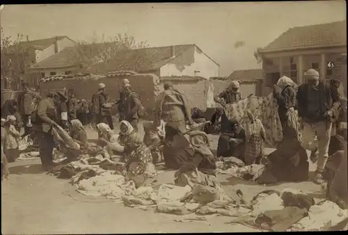 Foto Ak Prilep Mazedonien, Straßenhändler