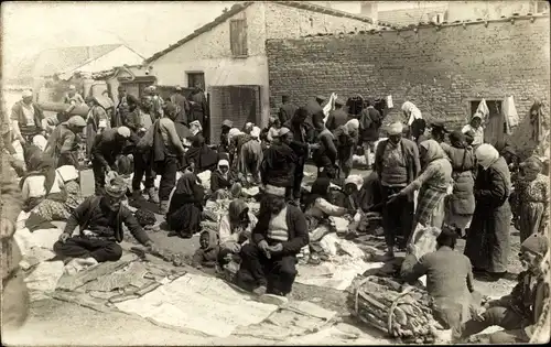Foto Ak Prilep Mazedonien, Straßenhändler