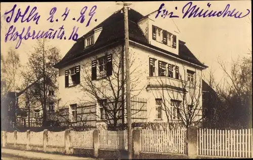 Foto Ak Solln München, Hofbrunnstraße 16, Villa